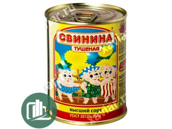 Тушеная свинина Гост 1сорт Береза 338гр 1/45