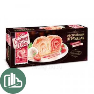 Австрийский  штрудель клубника пломбир  400гр 1/6