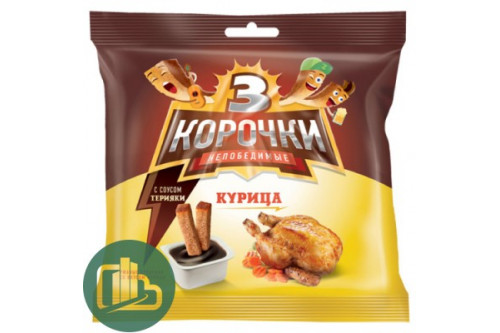 Три корочки 60гр+25гр Курица с соусом терияки 1/30