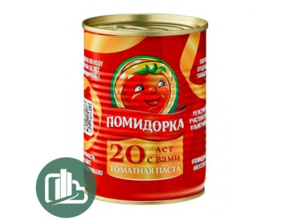 Томатная паста "Помидорка" 380гр ж/б ключ 1/12