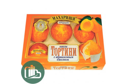 Тортини кекс 200 гр. Абрикосовый джем 1/16 Махариши