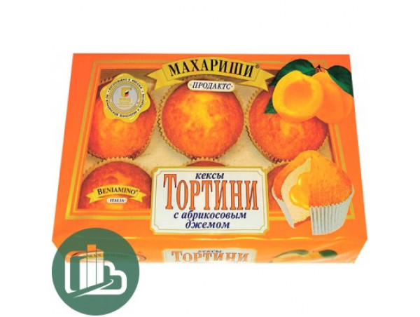 Тортини кекс 200 гр. Абрикосовый джем 1/16 Махариши