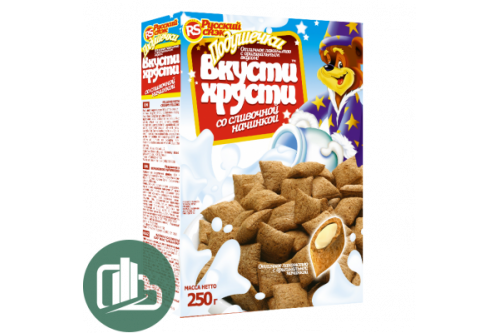Подушечки Вкусти-хрусти сливочные 250гр 1/16 Подушечки Вкусти-хрусти сливочные 250гр 1/16