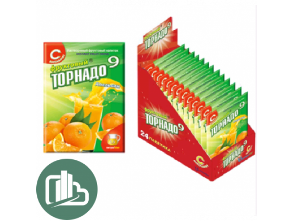 Торнадо 9 фруктовый напиток апельсин 9гр 1/24 (12)