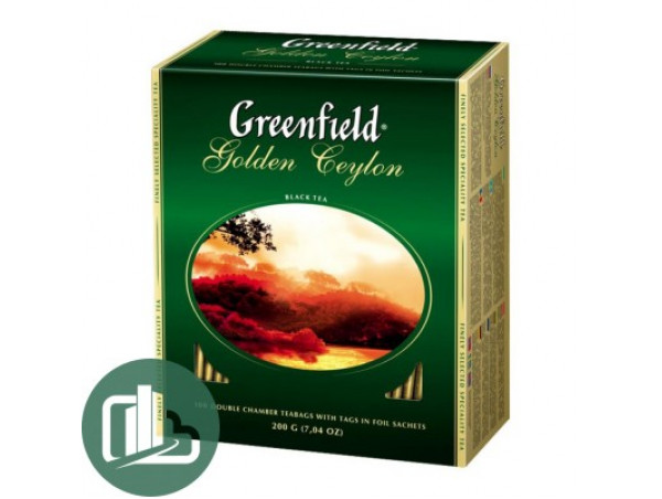 Гринфилд чай 100пак Золотой Цейлон (Голден Цейлон Golden Ceylon) 1/9