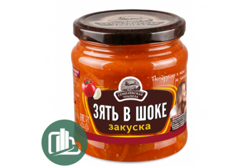 Семилукская Трапеза закуска овощная Зять в Шоке 460г 1/8