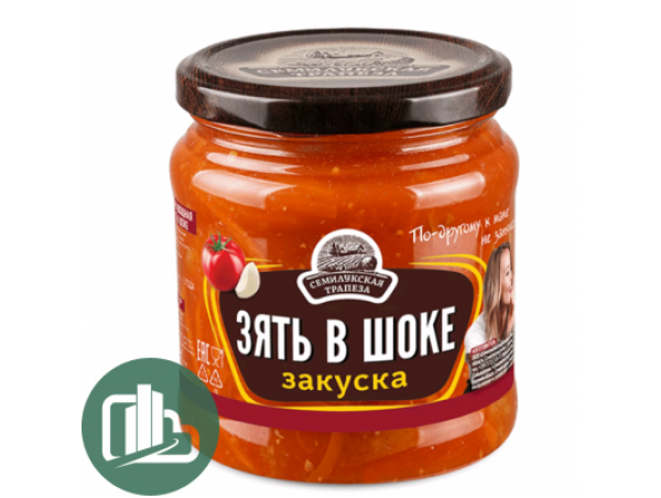 Семилукская Трапеза закуска овощная Зять в Шоке 460г 1/8