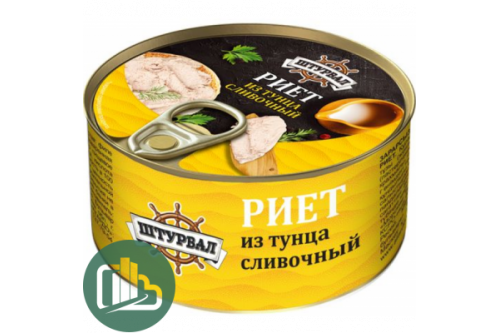 Риет из тунца сливочный 115гр ключ 1/16 Штурвал Риет из тунца сливочный 115гр ключ 1/16 Штурвал