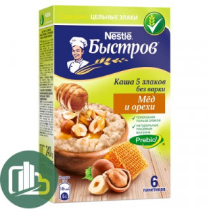 Нестле Быстров каша мёд и орех 240гр 1/16 Нестле Быстров каша мёд и орех 240гр 1/16