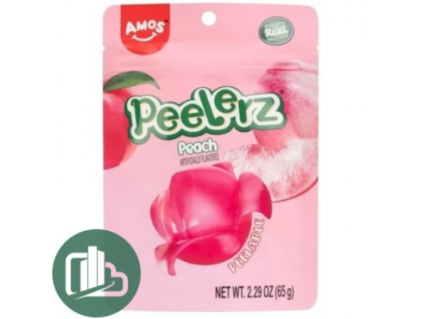 Candy Amos Peelerz Жев конфета Амос 65гр Персик 1/24