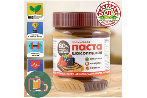 Арахисовая паста Шоколад 340г 1/12 Арахисовая паста Шоколад 340г 1/12