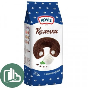 Kovis Колечки бисквитные молочным кремом 240гр 1/6
