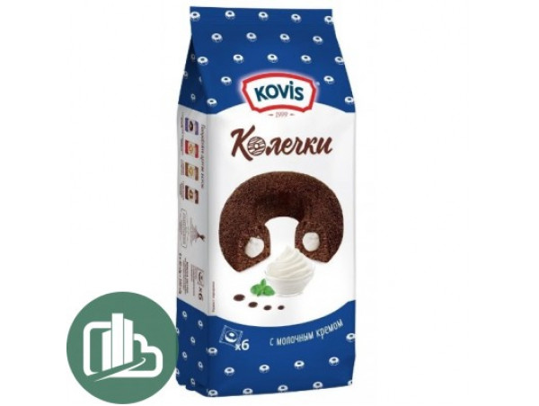 Kovis Колечки бисквитные молочным кремом 240гр 1/6