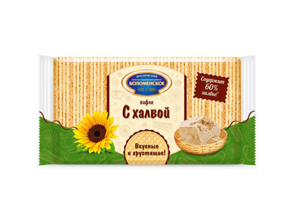 Вафли Коломенские с халвой 220гр 1/20