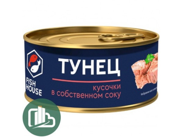 Тунец кусочки в собст. соку 185гр 1/24