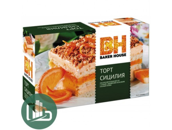 Торт Baker House Апельсин 350гр 1/8  Сицилия