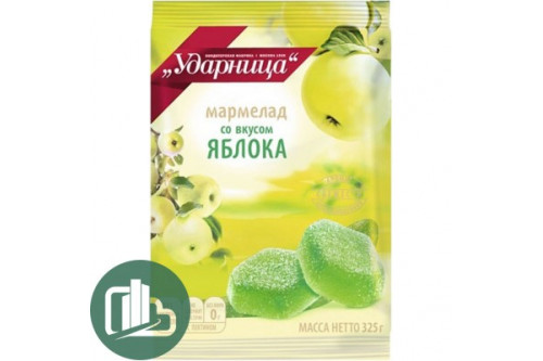Мармелад Ударница 325гр Яблоко 1/12