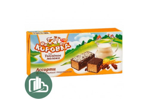 Торт Коровка Топлённое молоко 200гр 1/6