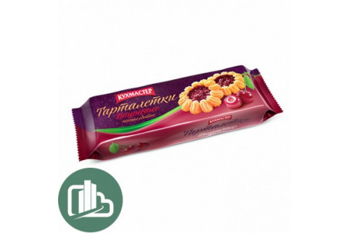 Печенье Кухмастер Вишневый тарталетки 240гр 1/18