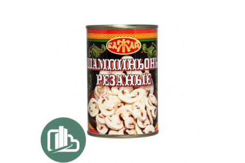 Шампиньоны резан Бажай  425г 1/24