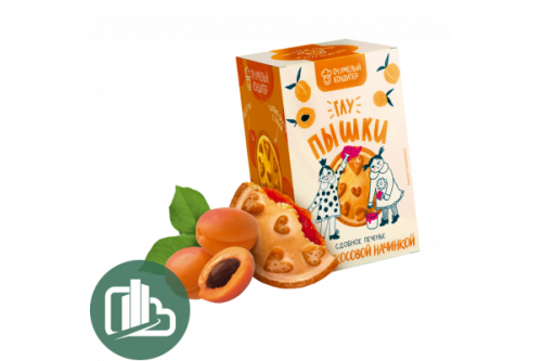 Печенье сдобное Глу-Пышки с абрикос.начинкой 200гр 1/16 Печенье сдобное Глу-Пышки с абрикос.начинкой 200гр 1/16