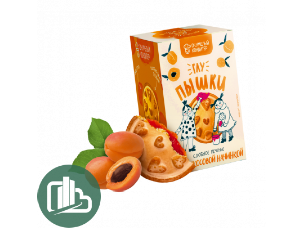 Печенье сдобное Глу-Пышки с абрикос.начинкой  200гр 1/16