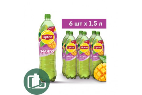 Бут. Липтон 1,5л Манго  1/6