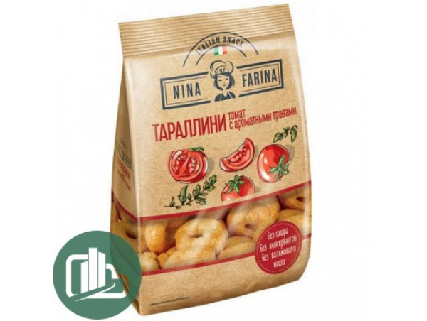 Яшкино Тараллини Nina Farina 180гр томат и аромат травы 1/24 BT003