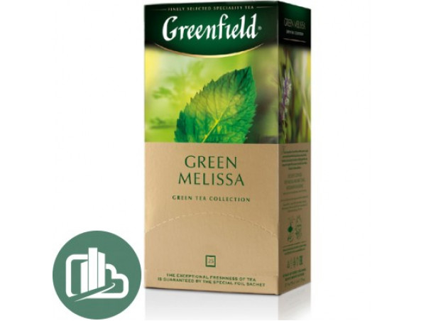 Гринфилд чай Зелёный, Мята, Мелисса (Green Melissa) 25 пак 1/10