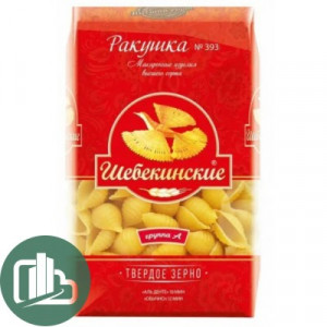 Макароны Шебекинские Ракушки 450гр 1/20 N 393 Макароны Шебекинские Ракушки 450гр 1/20 N 393