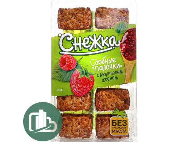 Печенье Снежка сдобные палочки с малина 308г 1/11