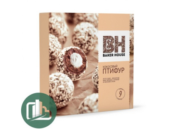 Пирожное  Baker House Птифур с кокосовым кремом 225гр 1/10
