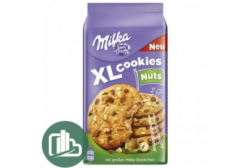 Печенье  Милка XL Куки Натс с орехом 184гр 1/10