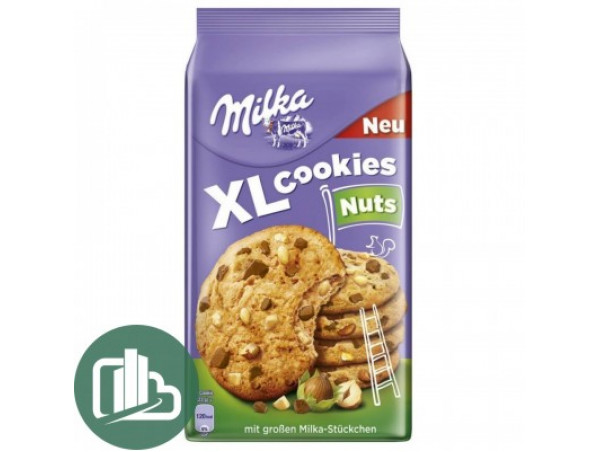 Печенье  Милка XL Куки Натс с орехом 184гр 1/10
