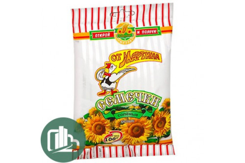 Семечки От Мартина белые соленые 100гр 1/40