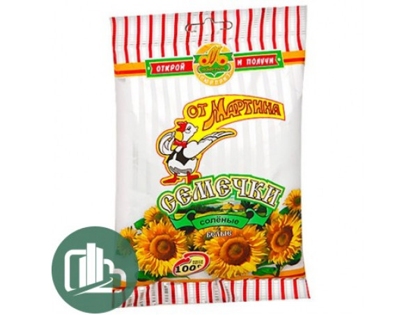 Семечки От Мартина белые соленые 100гр 1/40