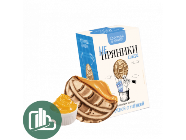 Печенье сдобное шок. Не-Пряники с вар.сгущенкой  200гр 1/16
