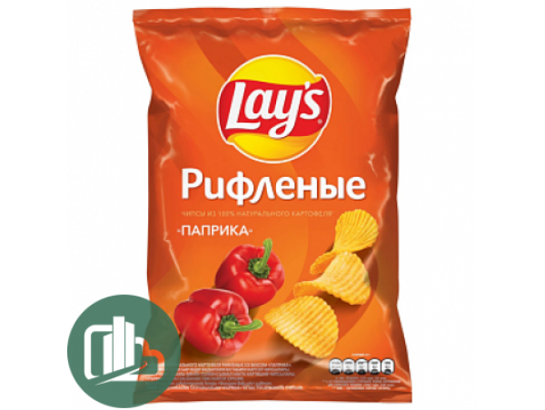Лейс 140гр Рифлёные Паприка 1/19