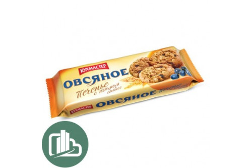 Печенье Кухмастер овсяное с изюмом 270гр 1/15