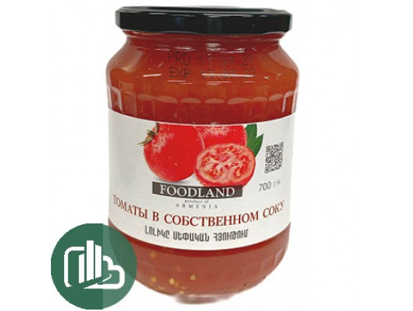 FOODLAND Томат В Соку 700гр 1/6