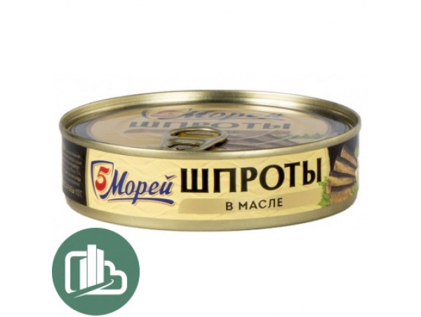 Шпроты в масле 5 морей 160гр 1/24 Шпроты в масле 5 морей 160гр 1/24