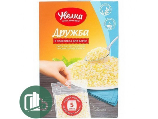 Увелка смесь рис круглозерный и пшено Дружба 5/80гр 1/6