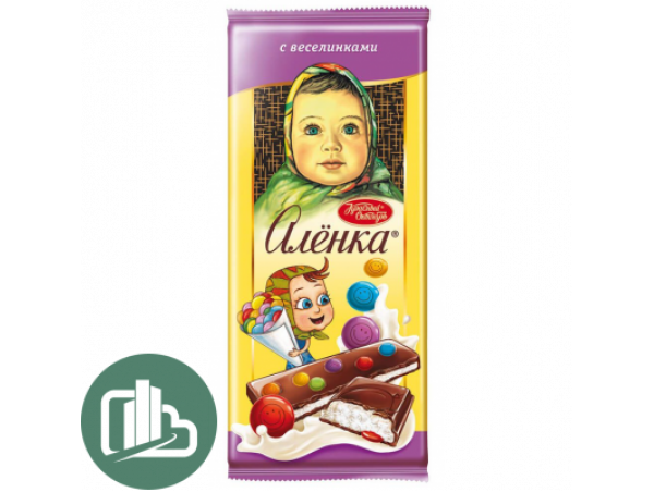 Аленка 87гр с начинкой с веселинками 1/10 Аленка 87гр с начинкой с веселинками 1/10