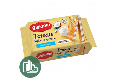 Яшкино вафли 144г 1/26 Кокос  рвт 100