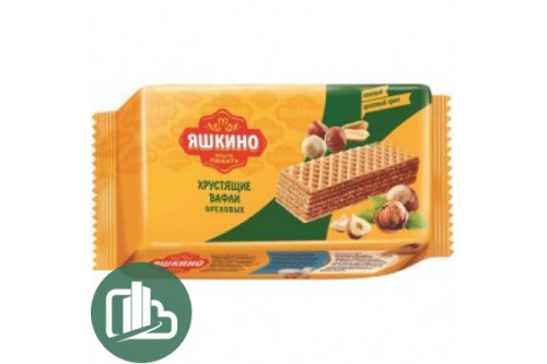 Яшкино 163 Вафли 200гр Ореховые 1/24 Яшкино 163 Вафли 200гр Ореховые 1/24