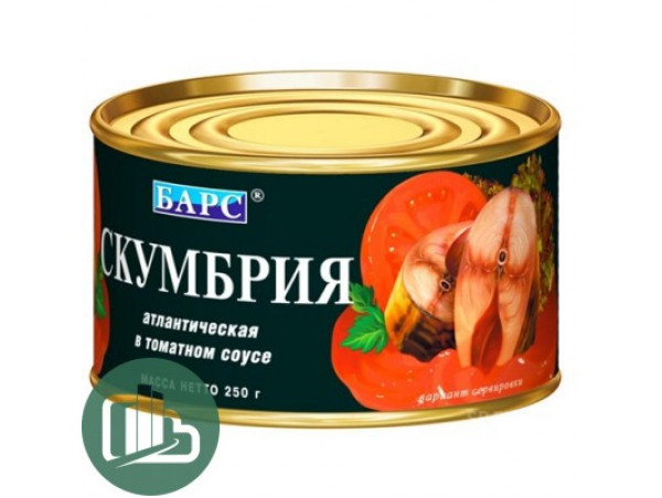БАРС Скумбрия атлантическая в т/с 250гр 1/24 БАРС Скумбрия атлантическая в т/с 250гр 1/24