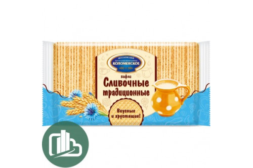 Вафли Коломенские Сливочные традиционные 220гр 1/20