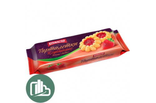Печенье Кухмастер Клубничные тарталетки 240гр 1/18 Печенье Кухмастер Клубничные тарталетки 240гр 1/18