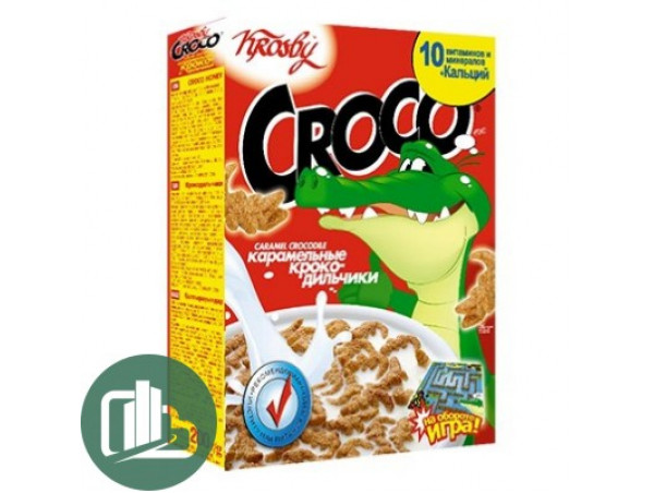 Сухой завтрак Крокодильчики Croco карамельные 200гр 1/8