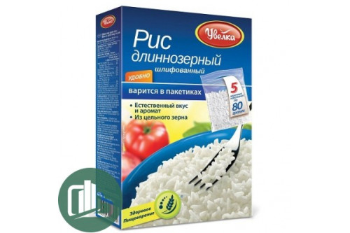 Увелка 913 Рис в пак. для варки. Длиннозерновой шлиф. 400гр 5*80гр 1/6